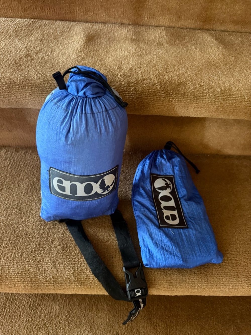 ENO Blue Portable Hammock with Stuff Sack